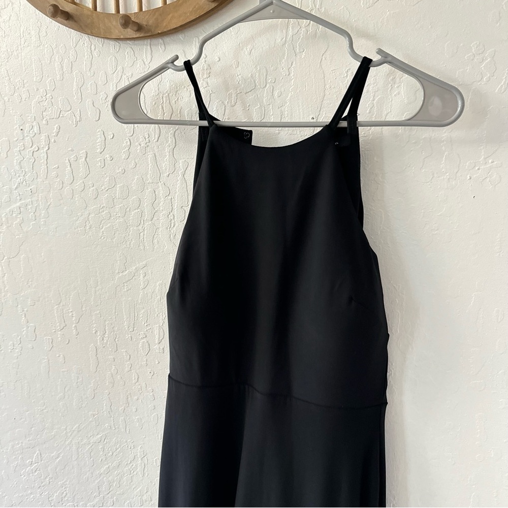 JUMP APPAREL Women’s Junior’s Black Slit Halter Maxi Evening Dress 3\4 - Picture 7 of 10